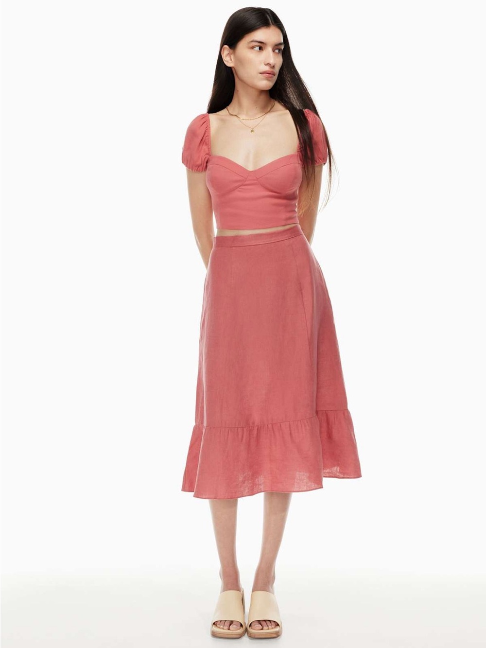 ARITZIA WILFRED | linen chariot skirt | size 4